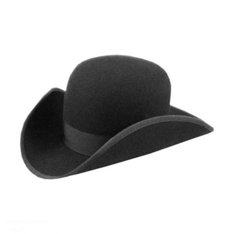 Heritage Collection 1860s Wide Awake Wool Felt Hat BLACK S