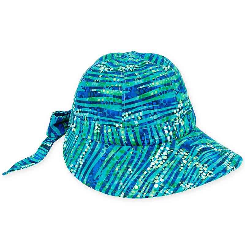 Lycra Performance Water Bubbles Facesaver Cap – Sun ‘N’ Sand Hats Blue-Green M/L (58.5 cm)