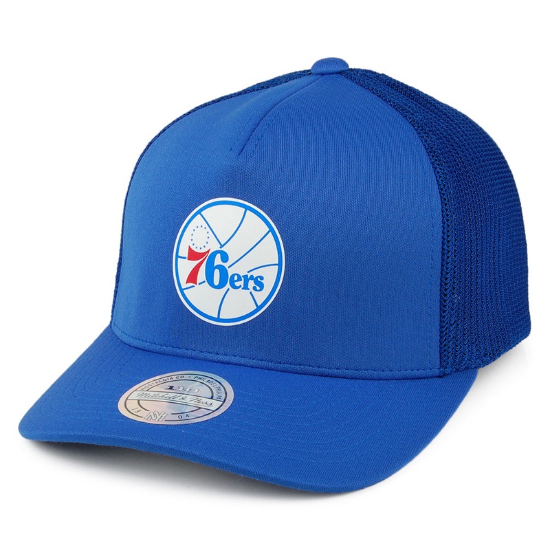 Mitchell & Ness Philadelphia 76ers Trucker Cap – Vintage Jersey – Blue Adjustable