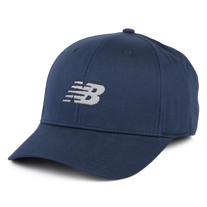 New Balance Hats Structured Cotton Twill Snapback Cap – Navy Blue Adjustable