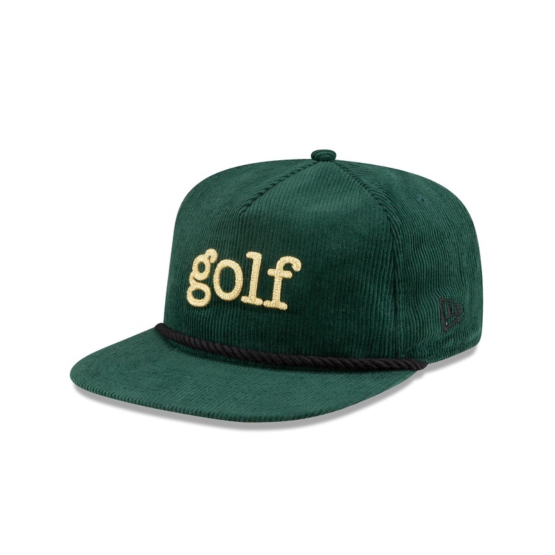 New Era Golf Green Corduroy Golfer Hat One Size
