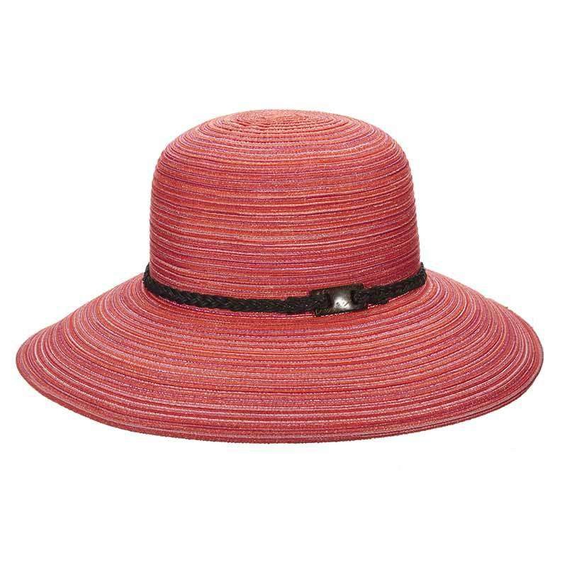 Polybraid Big Brim Sun Hat – Cappelli Straworld Turquoise Medium (57 cm)