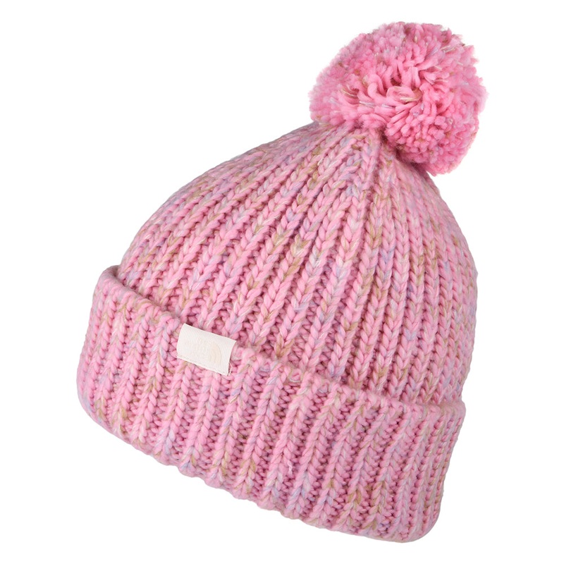 The North Face Hats Cozy Chunky Bobble Hat – Orchid 1-Size