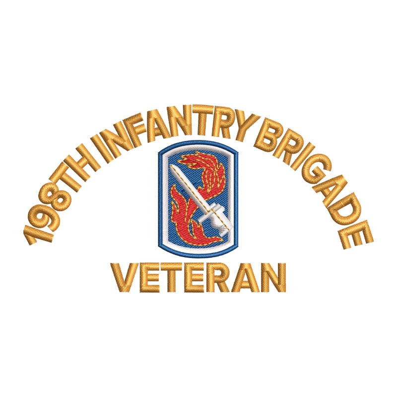 U.S. Army 198th Infantry Brigade Symbol U.S. Army 198th Infantry Brigade Symbol One Size