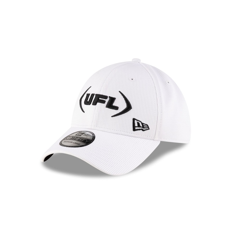 UFL White 39THIRTY Stretch Fit Hat S/M