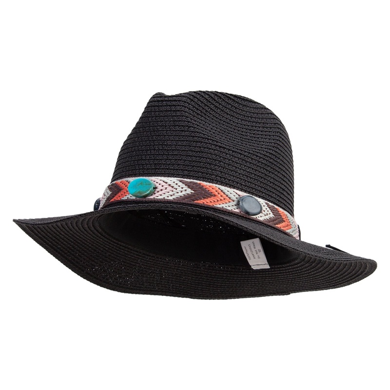 Women’s 3″ Fedora Style Hat Black One Size