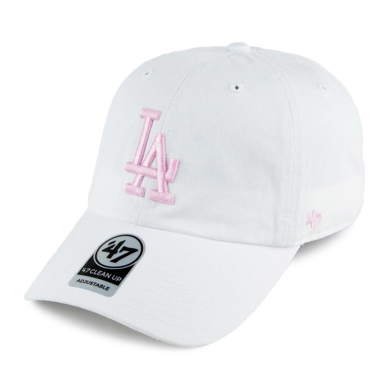 47 Brand L.A. Dodgers Baseball Cap – Clean Up – White-Pink Adjustable