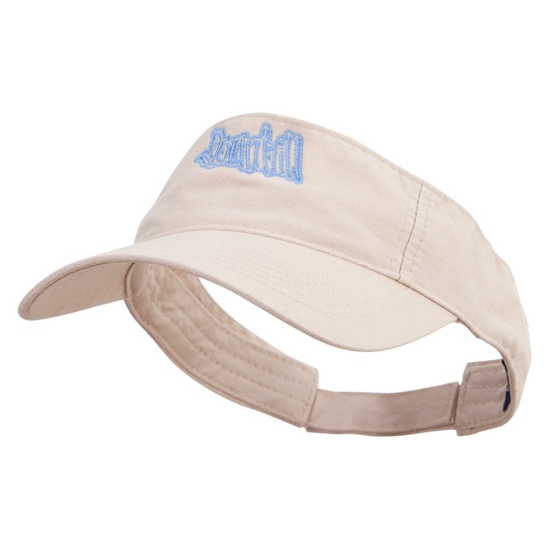 Artistic Downhill Logo Embroidered Cotton Twill Washed Soft Visors Khaki One Size