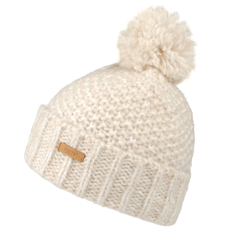 Barts Hats Aitane Chunky Bobble Hat – Cream 1-Size