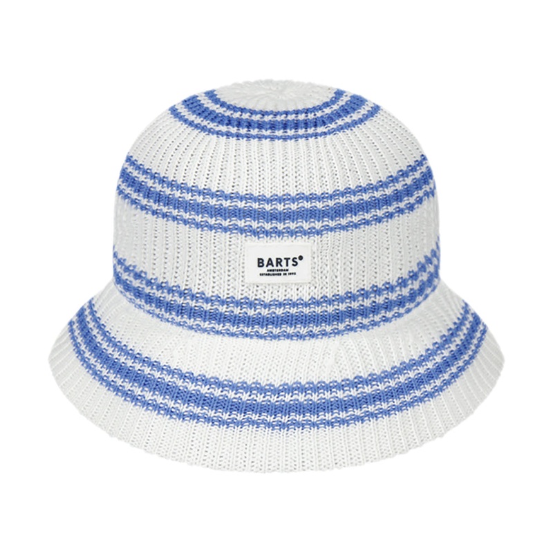 Barts Hats Fijis Recycled Bucket Hat – White-Blue 1-Size