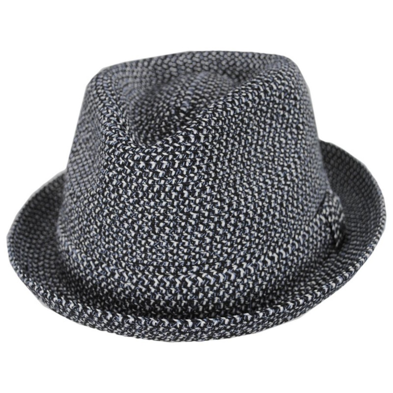 Billy Braided Toyo Straw Fedora Hat – Black Heather BLACK HEATHER S