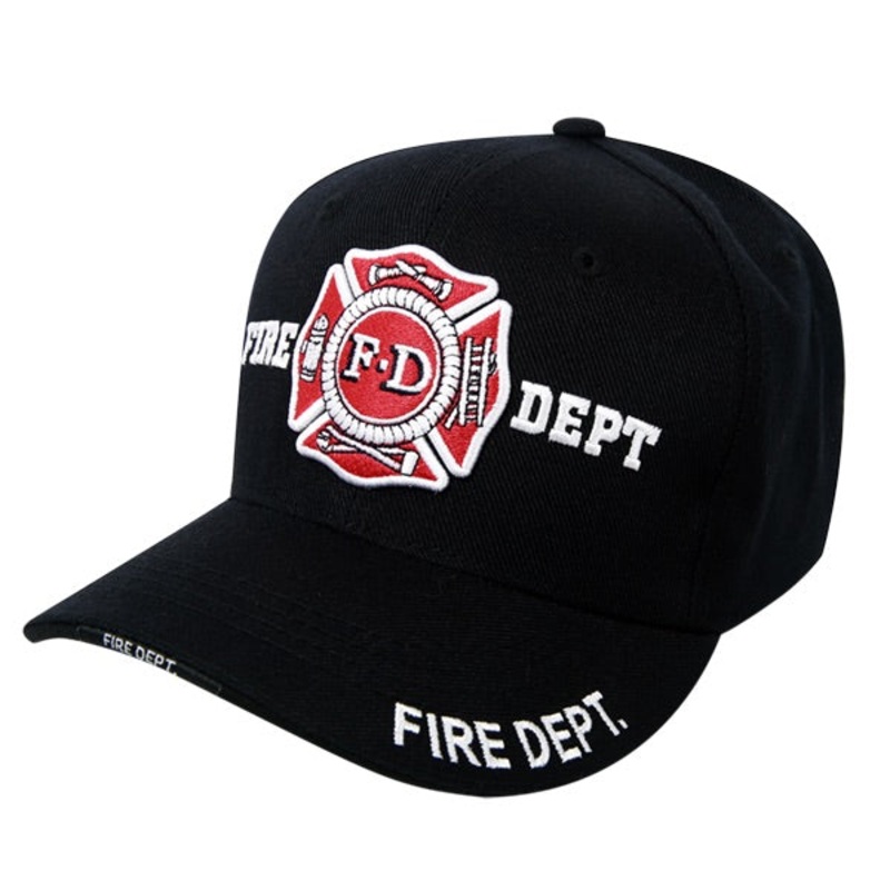 Fire Department Hat FD Firefighter Baseball Cap – Black – Rapid Dominance JW Black
