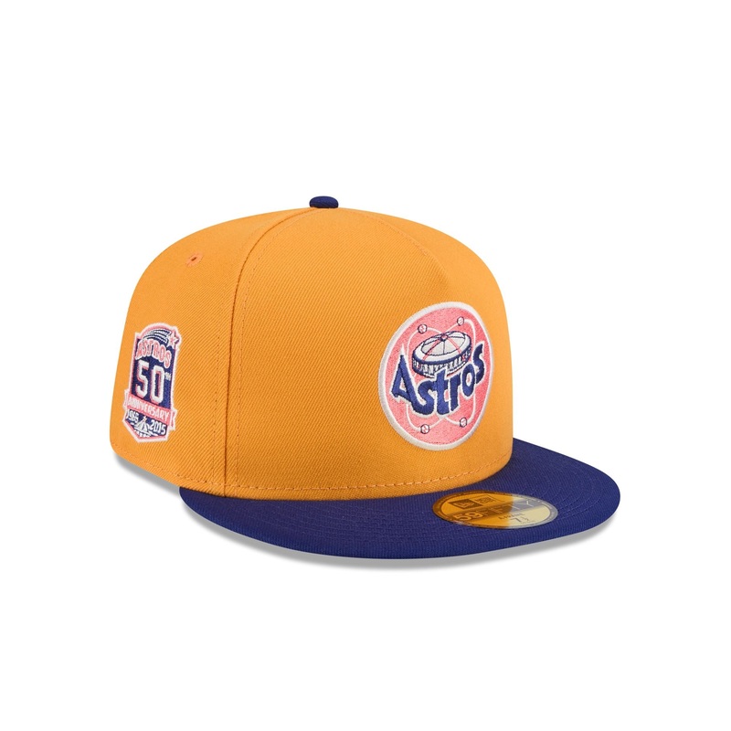 Houston Astros Gold 59FIFTY A-Frame Fitted Hat 7