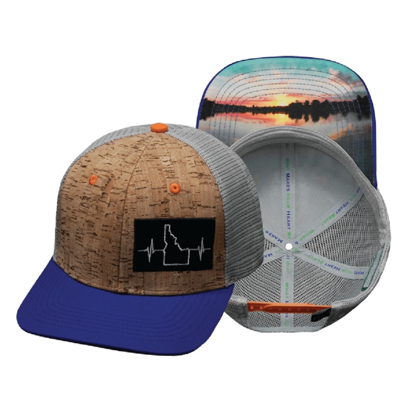 Idaho Hat – Baseball Hat Fit – Cork – Royal Blue / Gray – Trucker Mesh