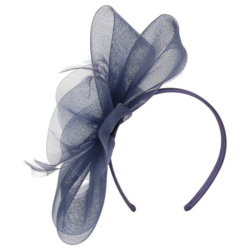 Jane Anne Designs Shauna Fascinator – Navy Blue 1-Size
