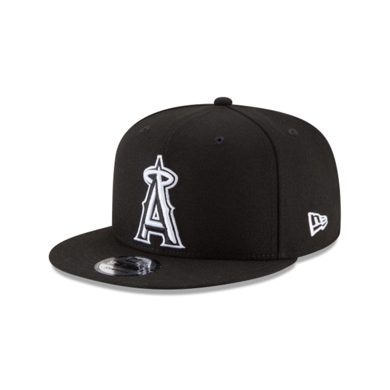 Los Angeles Angels Basic Black and White 9FIFTY Snapback Hat One Size