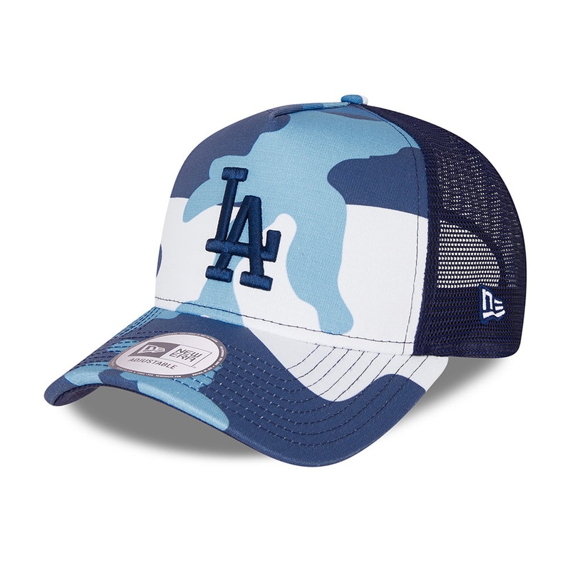New Era L.A. Dodgers A-Frame Trucker Cap – MLB Camo Pack – Navy Camo Adjustable
