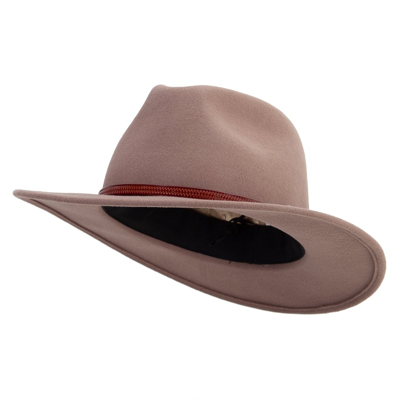 Unisex 3″ Brim Pinched Fedora Pecan One Size