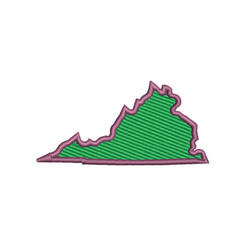 Virginia State Map Default Title One Size