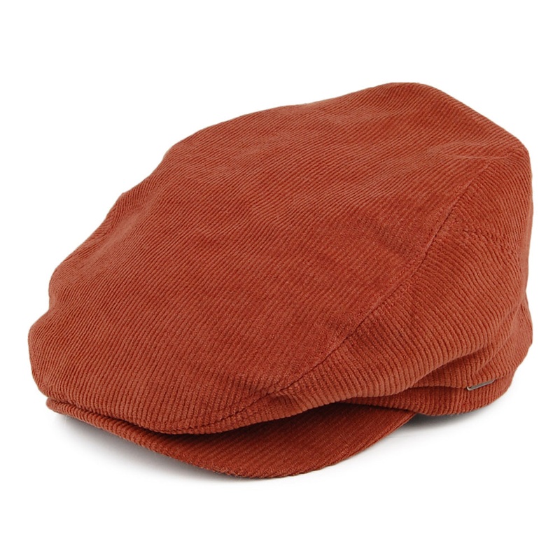 Barts Hats Ixia Corduroy Flat Cap – Rust S