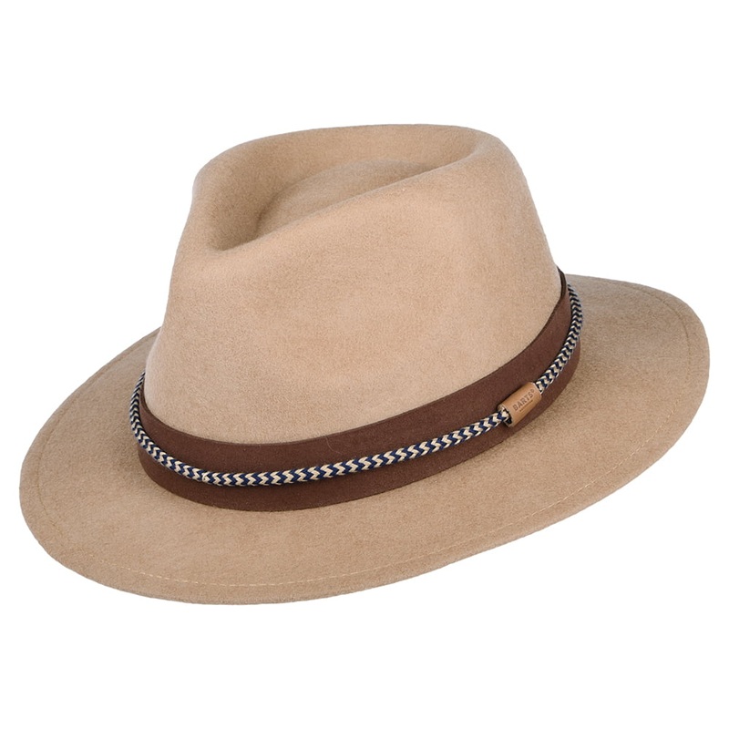 Barts Hats Taxas Wool Felt Fedora Hat – Brown 1-Size