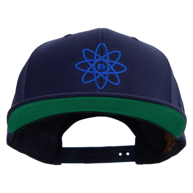 Flat Medical Embroidered Wool Blend Prostyle Snapback Navy One Size