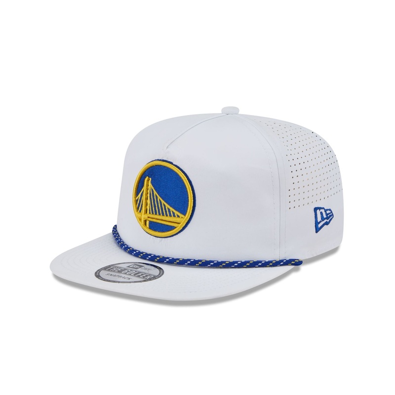 Golden State Warriors Optic White Performance Rope Golfer Hat One Size