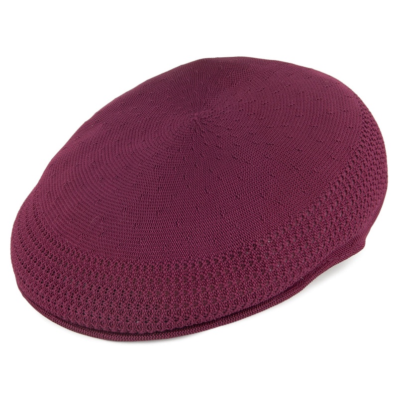 Kangol Tropic 504 Ventair Flat Cap – Burgundy S