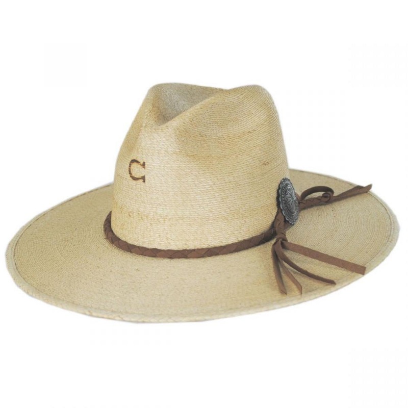Lefty Palm Straw Fedora Hat COPPER S