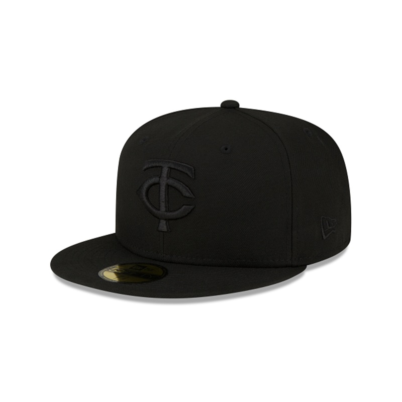 Minnesota Twins Blackout Basic 59FIFTY Fitted Hat 6 7/8