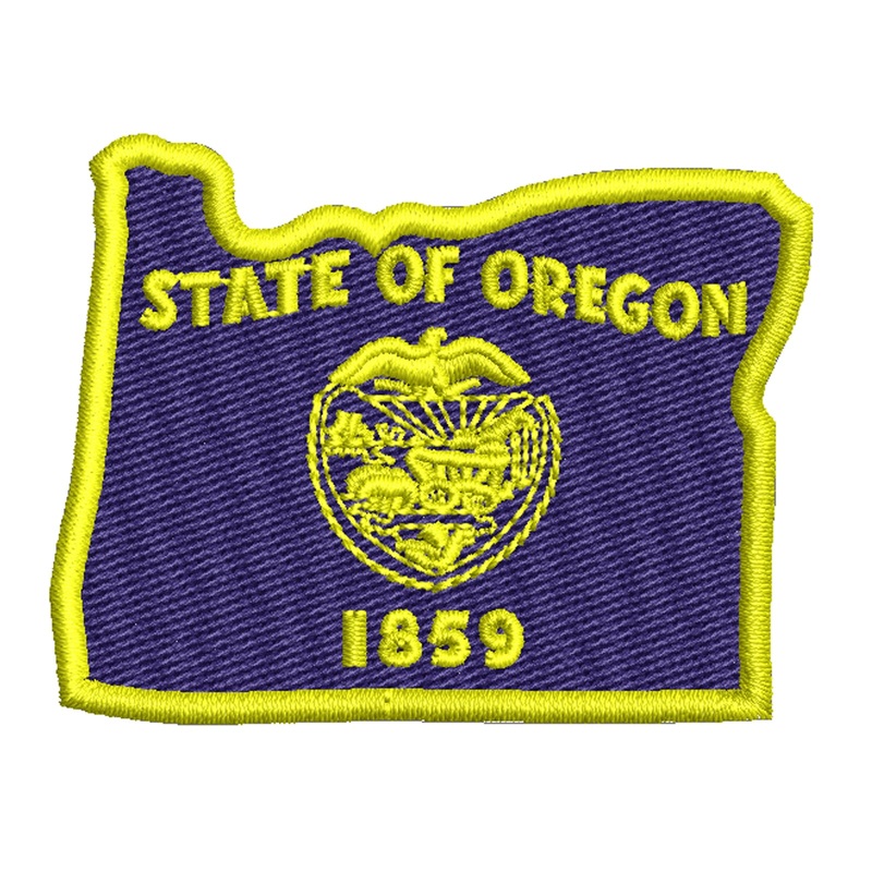 Oregon State Flag Map Logo Default Title One Size