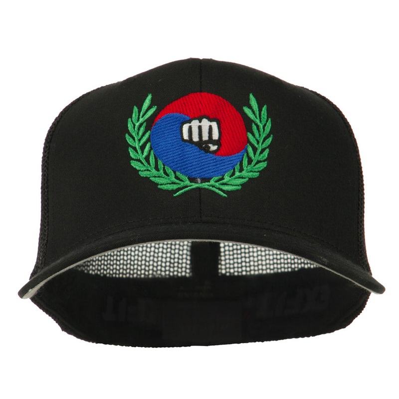 Tae Kwon Do Fist Embroidered Flexfit Cap Black One Size