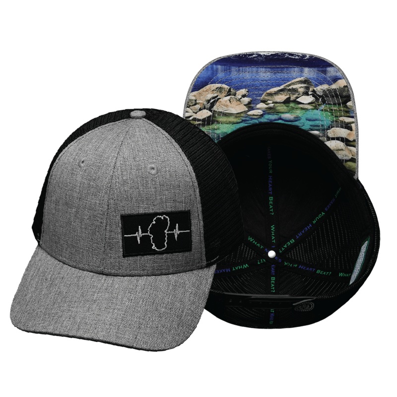 Tahoe  Hat – Low Profile – Gray / Black – Trucker Mesh