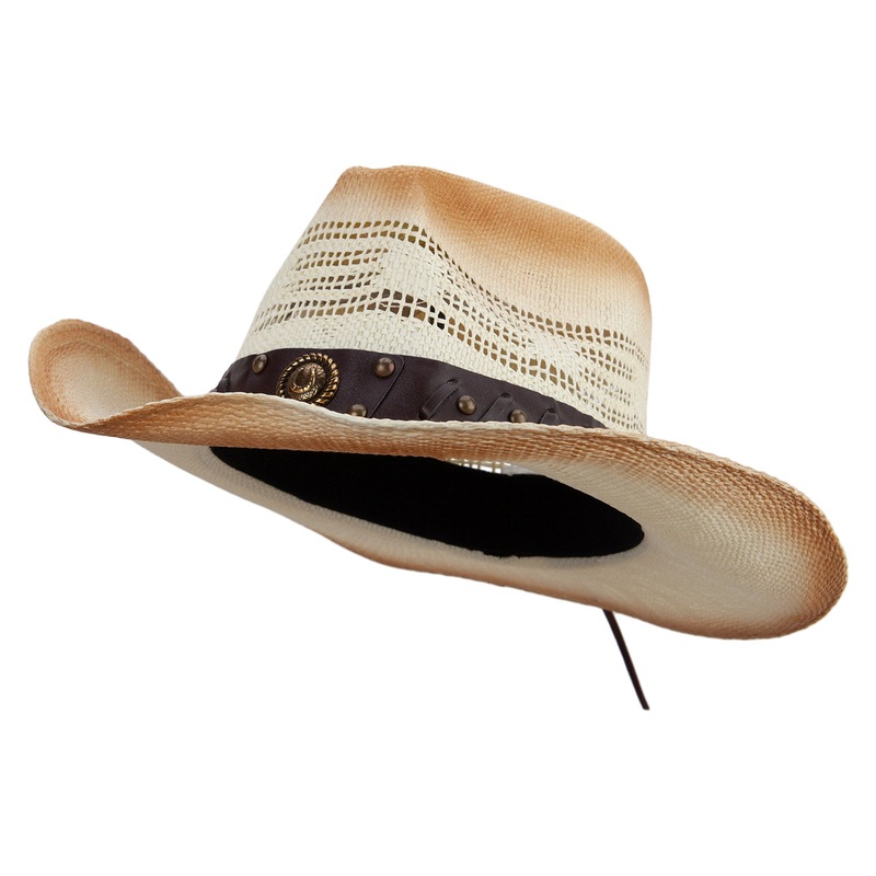 Women’s Paper Woven Cowboy Hat Natural One Size
