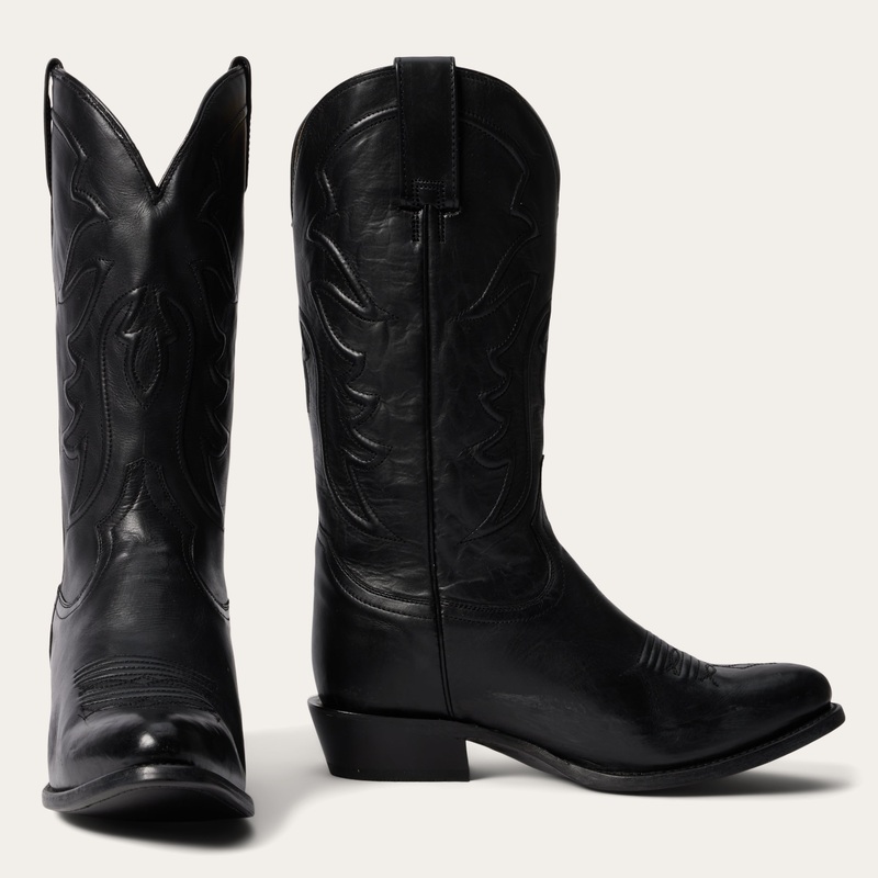 Ames Corded & Burnished Leather Boot Black 7 D