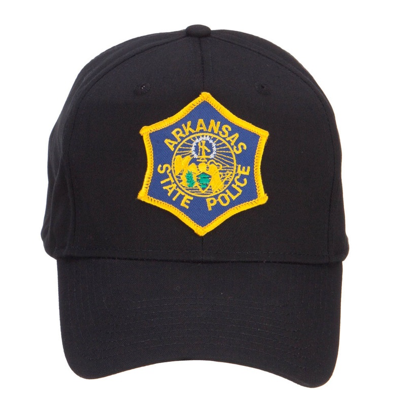 Arkansas State Police Patched Cap Black One Size