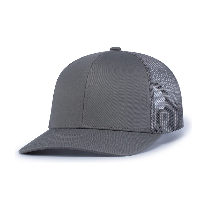 Augusta Sportswear 6114 6-Panel Trucker Snapback Cap Black