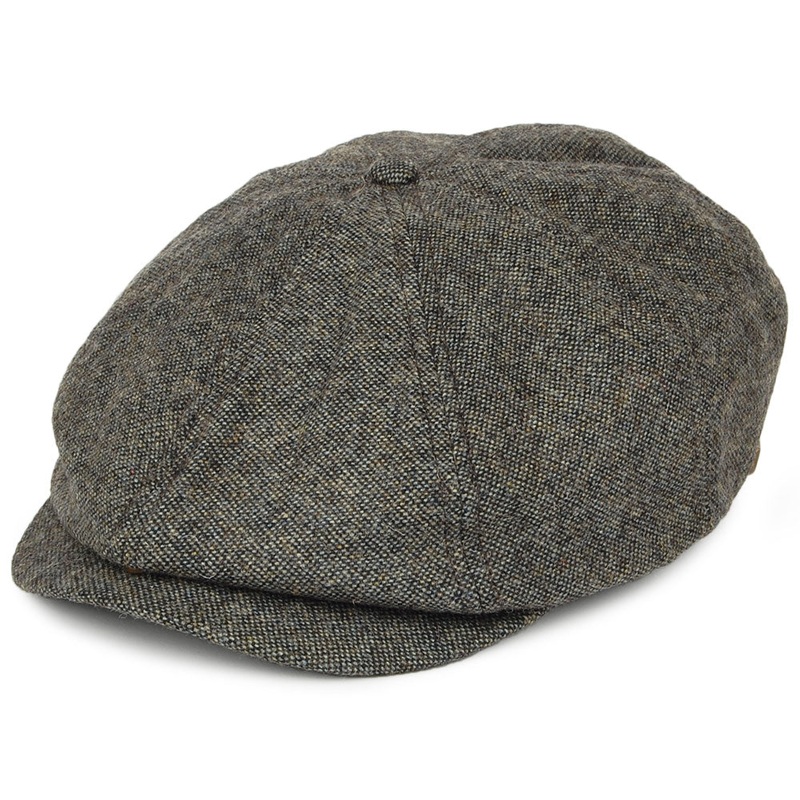 Brixton Hats Brood Tweed Newsboy Cap – Blue-Grey Small-56cm