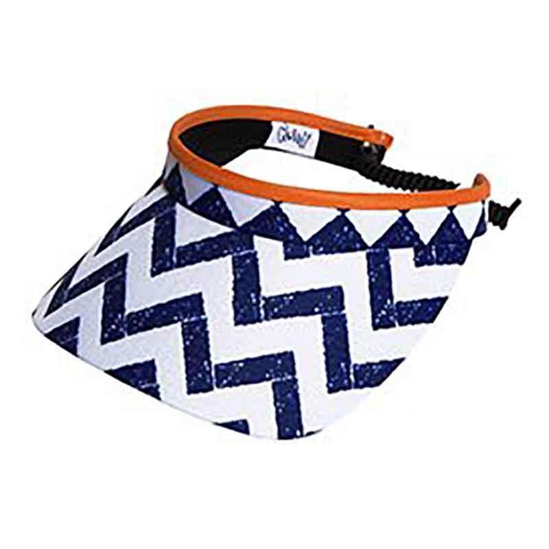 Coastal Tile Golf Sun Visor with Coil Lace by GloveIt Blue