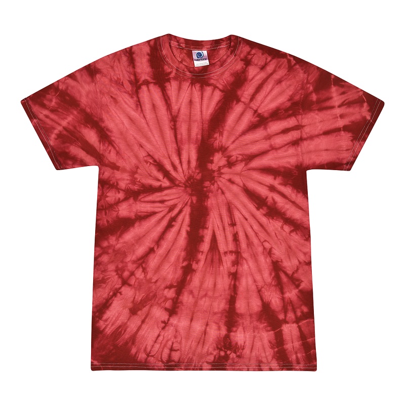 Colortone 1000 Multi-Color Tie-Dyed T-Shirt – Spider Crimson Spider Crimson S