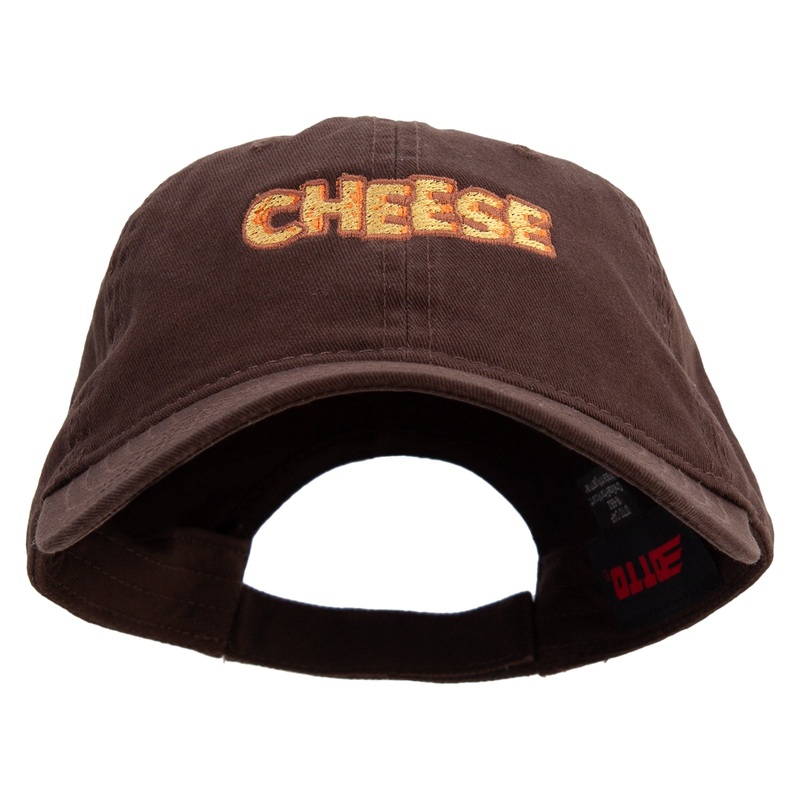 Golden Cheese Logo Embroidered Garment Washed Cotton Twill Cap Dk Brown One Size