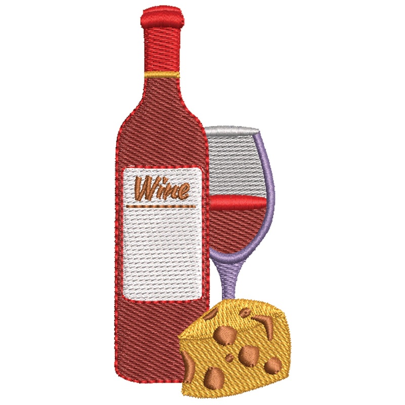 Italian Wine and Cheese Cartoon Dumpling One Size