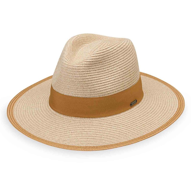 Lauren Contrast Trim Packable Safari Hat  – Carkella Hats Ivory M/L (58 cm)