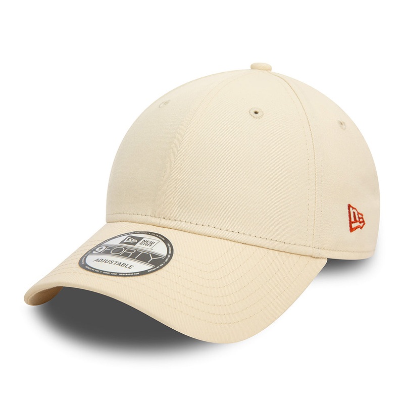 New Era 9FORTY Cotton Blank Baseball Cap – NE Essential – Cream Adjustable
