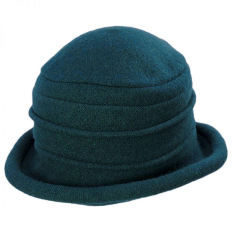 Packable Wool Cloche Hat TEAL ONE SIZE FITS MOST