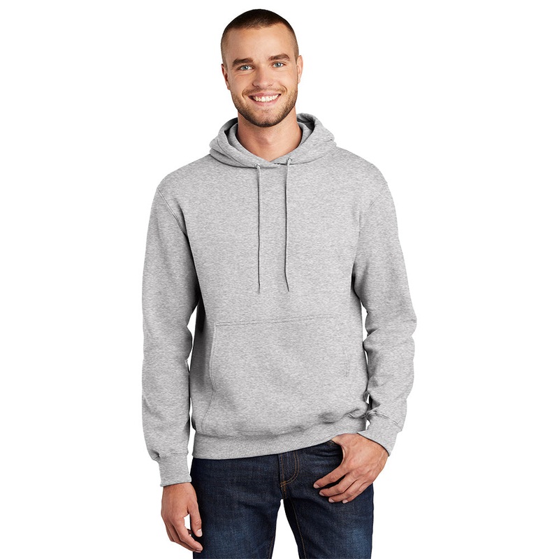 Port & Company PC90H Essential Fleece Pullover Hooded Sweatshirt – Ash Ash S