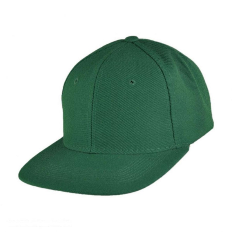Six-Panel Snapback Baseball Cap DARK GREEN ADJUSTABLE