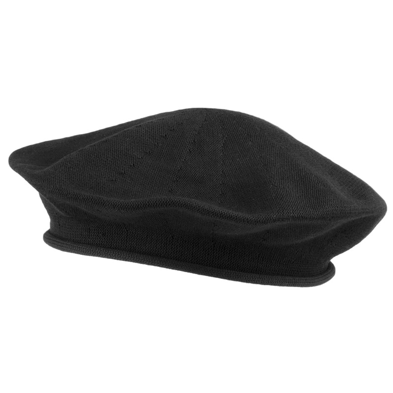sur la tte 10.5 Inch Cotton Beret – Black 1-Size