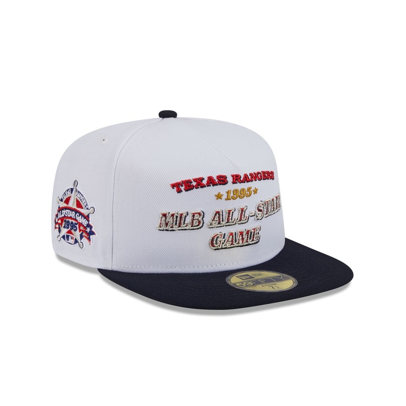Texas Rangers Summer Derby White 59FIFTY A-Frame Fitted Hat 7
