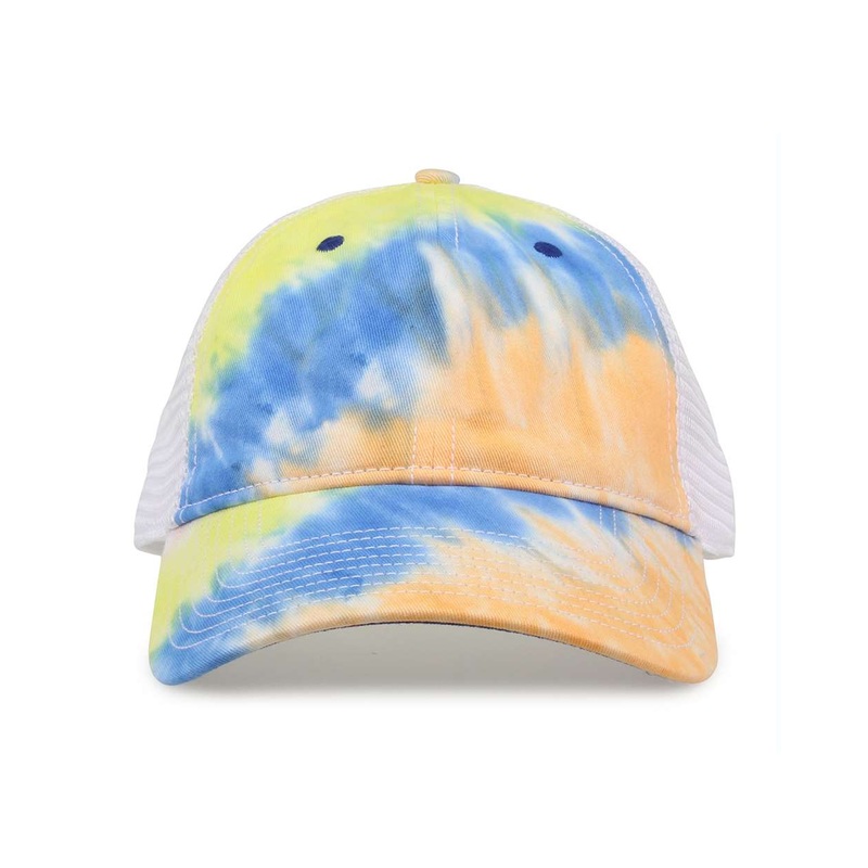 The Game GB470 Lido Tie-Dyed Trucker Cap Black Rainbow